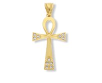 Ewena Ocelový kříž z chirurgické oceli Gold