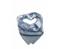 Saténový jednobarevný šátek 85 x 85 cm - modrošedá/tyrkysová