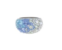 Ewena Prsten z chirurgické oceli s krystalky multicolor Velikost v mm: 21