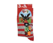 Mimoni Sada 3 páry ponožek Bing velikost 19 - 22 19-22, 70% bavlna, 18% polyester, 10% polyamid, 2% elastan