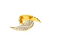 Ewena Ocelové náušnice andělská křídla Gold