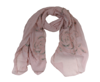 Ewena Šátek s květy 180 x 70 cm 85% bavlna barva růžová 85% bavlna 15% viskóza