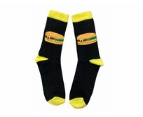 VIRGINA Vysoké ponožky hamburger velikost 38 - 42 38-42, Bambus 85% bavlna, 10% polyamid a 5% elastan