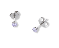 Ewena Náušnice stříbrné pecky z chirurgické oceli 3 mm různé barvy Barva: Bílá s nádechem do fialová Bílá s nádechem do fialová