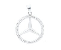 Ewena Ocelový přívěsek Mercedes SL393 Zirkony