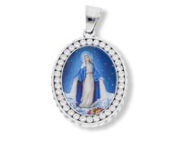 Ewena Přívěsek Madonka s krystalky KTH654 chirurgická ocel