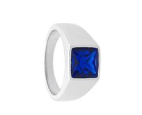 Ewena Prsten z chirurgické oceli Blue Velikost v mm: 21 chirurgická ocel