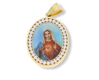 Ewena Přívěsek Madonka s krystalky Gold