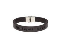 Ewena Pánský kožený náramek hnědý Nejlepší táta