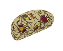 Ewena Pouzdro na brýle sova žluté SK124