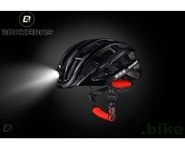 ROCKBROS Cyklistická přilba s předním, bočním a zadním světlem (black) ZN1001-BK
