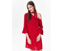 Top Secret Šaty dámské červené s odhaleným ramenem červená, 34