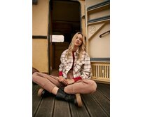Moodo Bunda dámská košilová OVERSIZE LAII bílá, L