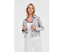 Moodo Bunda dámská jeans SEDO světle šedá, M