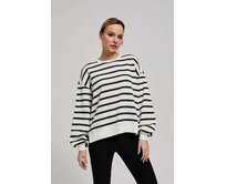 Moodo Mikina dámská PRUHH bílá, XL