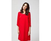 Moodo šaty dámské s 3/4 rukávem červená, XS