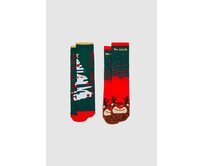 Moodo Ponožky dámské vánoční 2ks zelená, 37/40