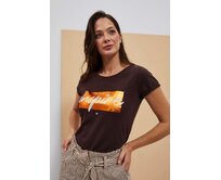 Moodo Tričko dámské ETIUL hnědá, XS