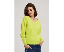 Moodo Svetr dámský LIME žlutá, XS