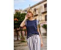 Moodo Tričko dámské AJEW tmavě modrá, XS