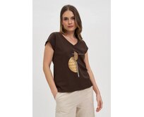 Moodo Tričko dámské VODRUX hnědá, XXL