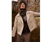 Moodo Plášť dámský krátký KORZO béžová, S