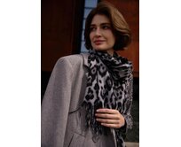 Moodo šála dámská LEOPA II šedá