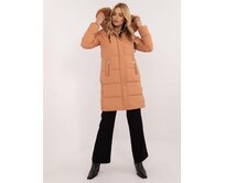 RUE Bunda dámská dlouhá BEZOPAT světle hnědá, M