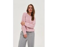 Moodo Svetr dámský KAMMU světle růžová, S