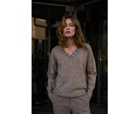 Moodo Svetr dámský BABUR světle hnědá, XL