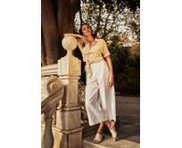 Moodo Kalhoty dámské KULOT bílá, M