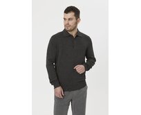 Diverse Pánský svetr POLO SWEATER tmavě šedá, XXL