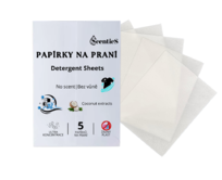 Sada 5 papírků na praní bez vůně