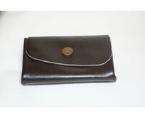 Peněženka kožená, dvoukomorová - 9x6 cm