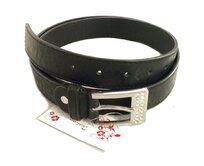 Dámský pásek / opasek s ozdobnou sponou - černý