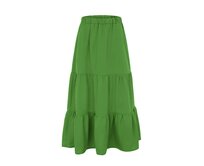 Letní jednobarevná dlouhá sukně + pásek jako dárek - zelená - vel. UNI