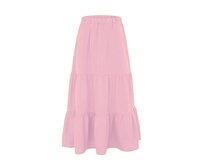 Letní jednobarevná dlouhá sukně + pásek jako dárek - starorůžová - vel. UNI