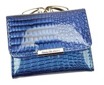 Dámská malá peněženka kožená Jennifer Jones AUK3820 - modrá