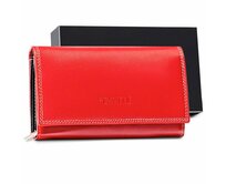 Dámská kožená peněženka v krabičce Cavaldi WALL1051 - červená