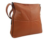 Velká A4 crossbody kabelka AK2415 - hnědá