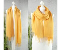 Dámská kašmírová šála - hořčicová Hořčicová, UNI