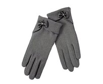 Elegantní dámské dotykové zimní rukavice uvnitř s kožešinou - šedé - vel. UNI Šedá, UNI