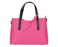 Dámská kožená kabelka do ruky ITALY AA0307 - fuchsiová Fuchsiová