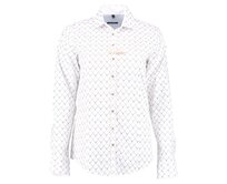 Orbis textil Orbis košile dámská bílá s šedými jelínky 3971/12 dlouhý rukáv Varianta: 36 Bílá, 100% bavlna