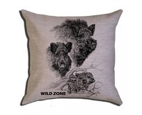 Wildzone polštář hnědý divočáci Hnědá, 100% bavlna, Bavlna / polyester, Bavlna/elastan, G-1000, Kůže,…