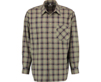 Orbis textil Orbis košile flanelová khaki 4186/54 dlouhý rukáv Varianta: 45/46 Zelená, 100% bavlna