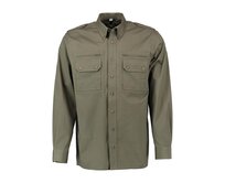 Orbis textil Orbis košile zelená 0745/56 dlouhý rukáv se zipem Varianta: 41/42 Zelená, 100% bavlna