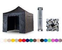 Nůžkový párty stan 4x4 m TENTino BIG HEXAGON EXTREME Barva: 11A - ČERNÁ 11A - ČERNÁ