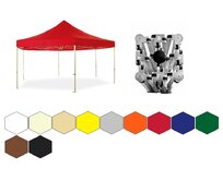 Nůžkový párty stan 3x3x3 m TENTino BIG HEXAGON Barva: 10A - HNĚDÁ 10A - HNĚDÁ