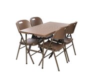 TENTino Zahradní set RATTAN - STŮL 122x60 PŮL + 4x ŽIDLE